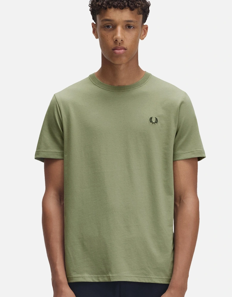 Crew Neck T-Shirt Olive Mint