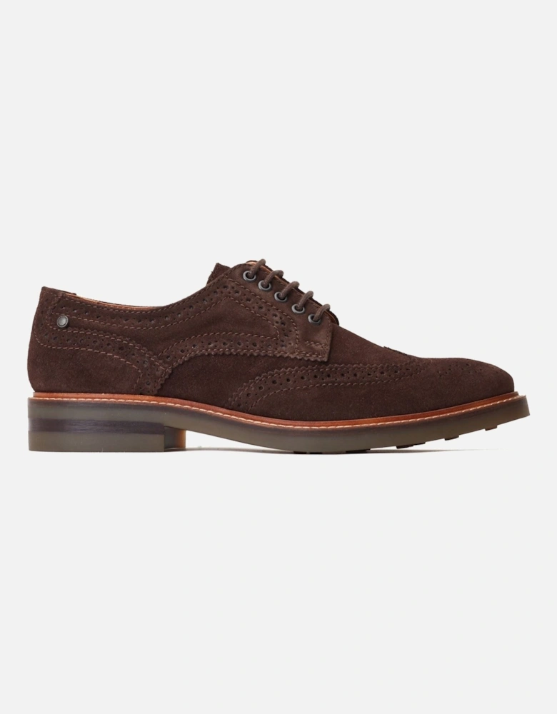 London Hatfield Leather Men's Burnt Brown Brogues Shoes