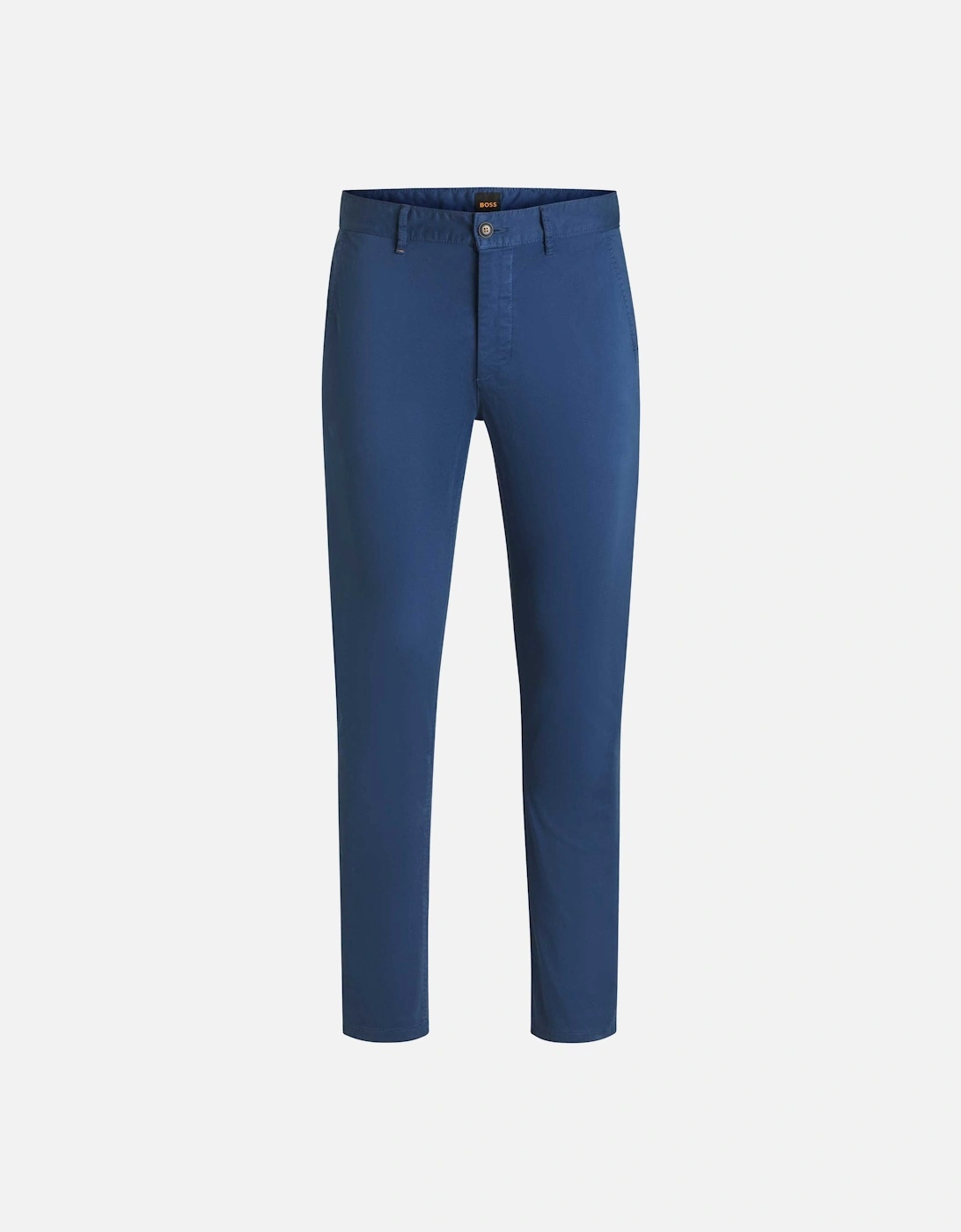 Hugo Boss Men's Navy Satin Chino_slim Trousers - : 34 Regular