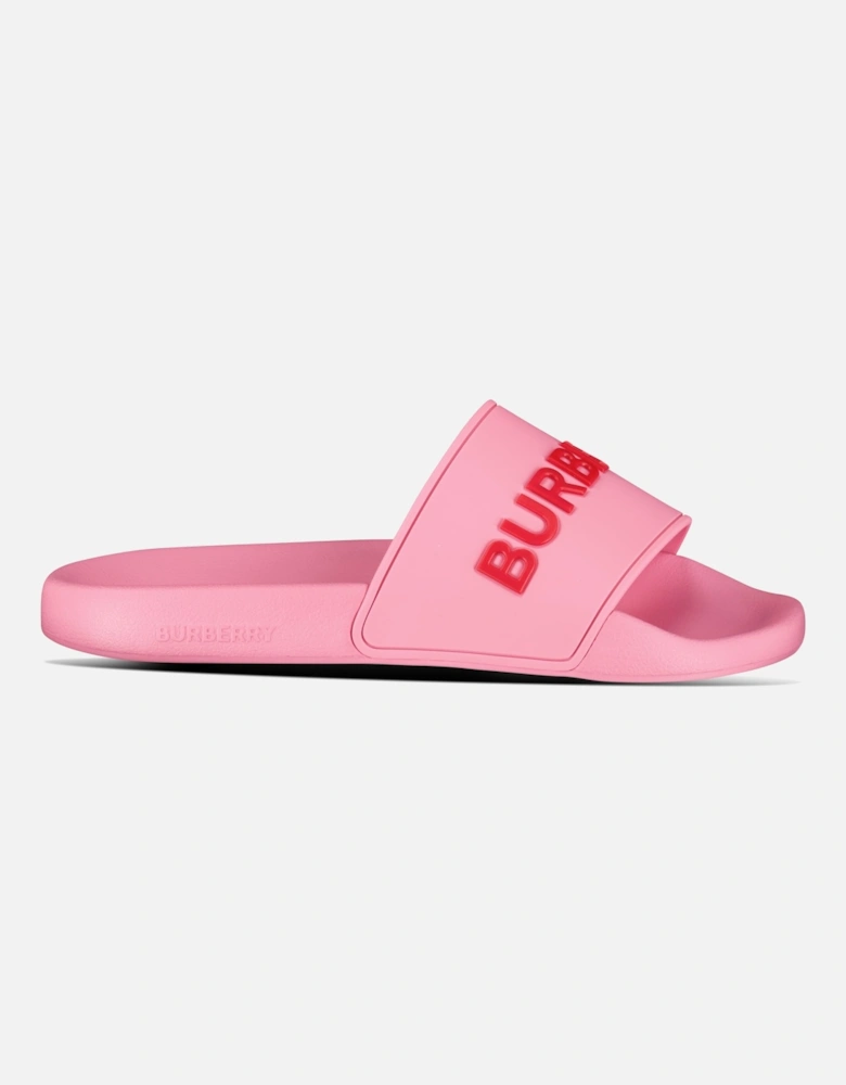 Logo Tech Furley Sliders Bubblegum Pink
