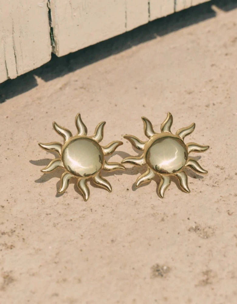 Sun studs gold