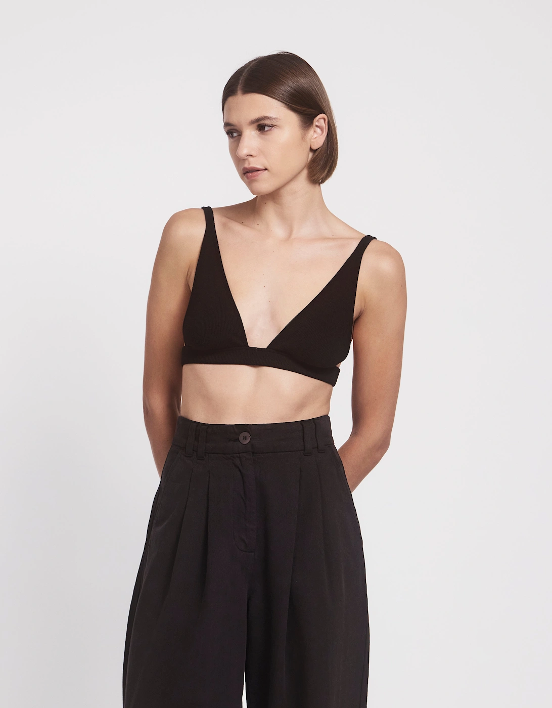 Marilyn Classic Rib Bra in Black, 5 of 4