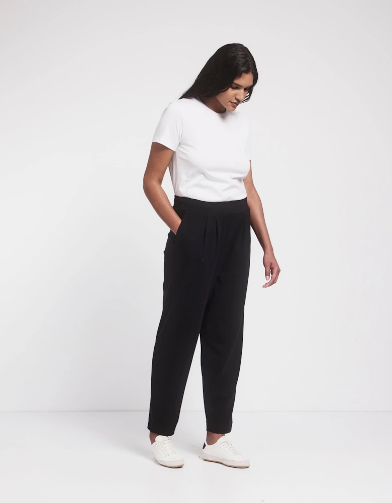 Flax Jersey Travel Pant in Black