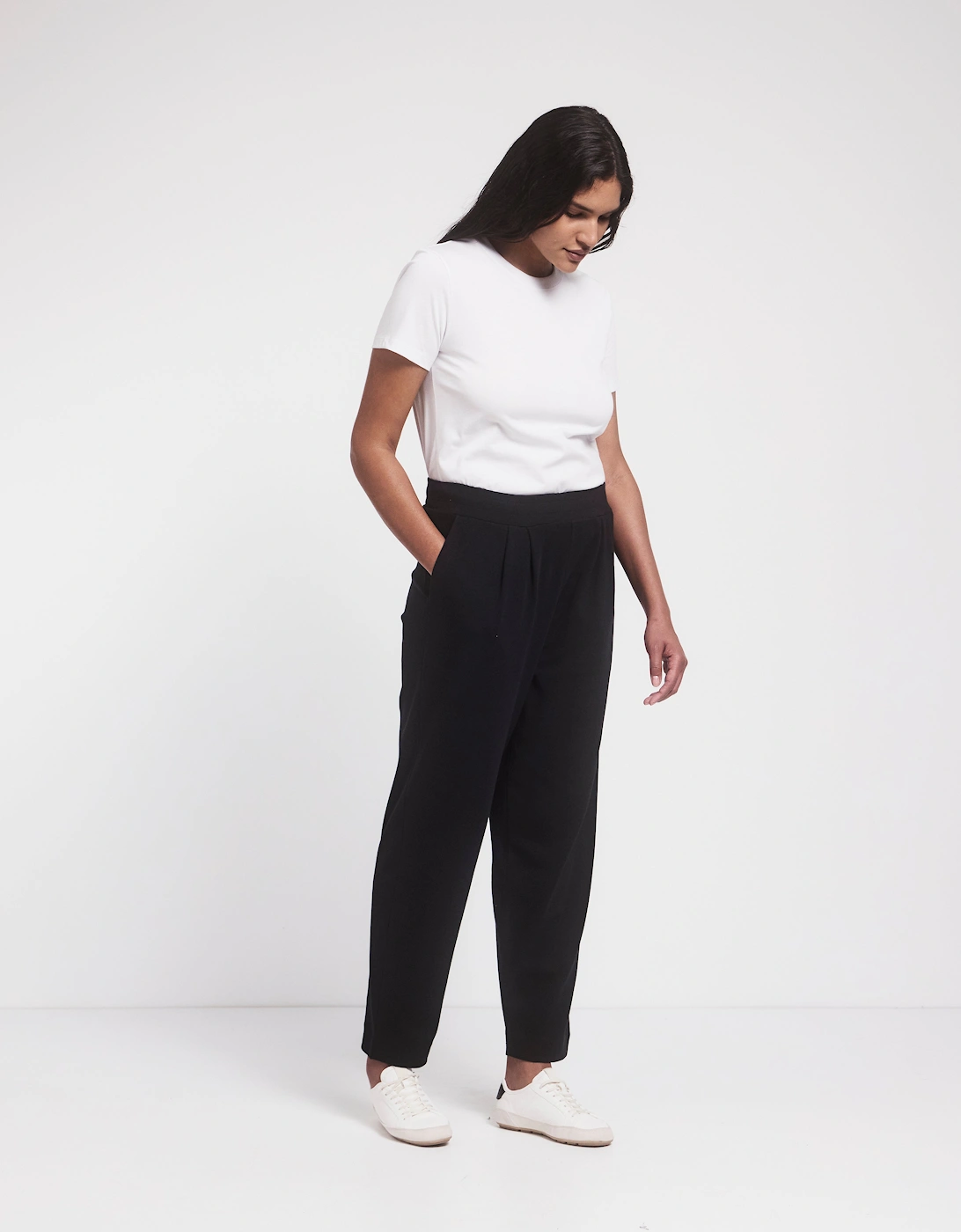 Flax Jersey Travel Pant in Black