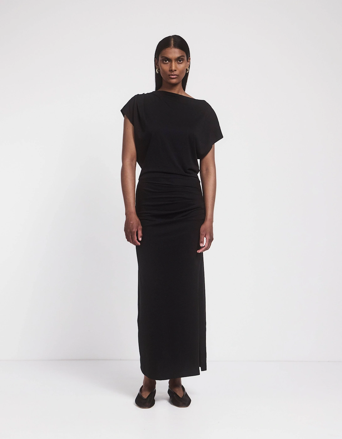 Gabriel Jersey Dress in Black, 7 of 6