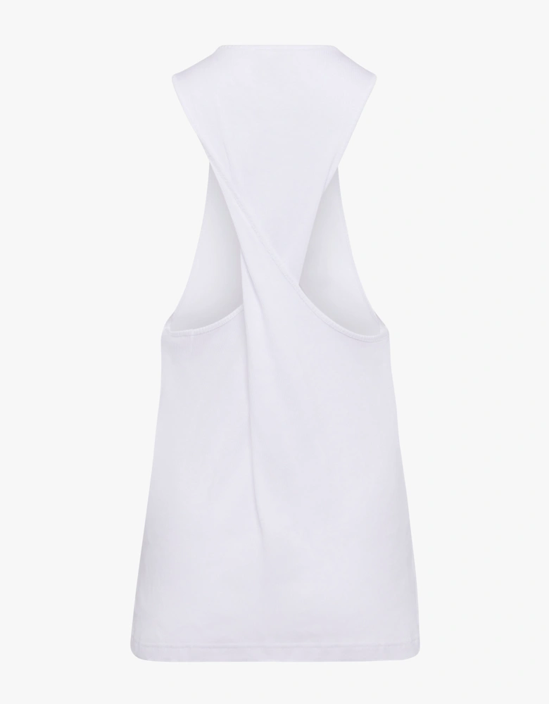 Gato Open Back Tank in White