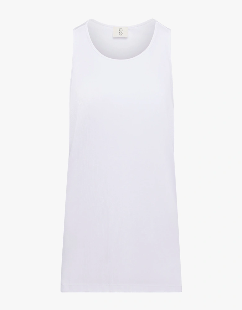 Gato Open Back Tank in White