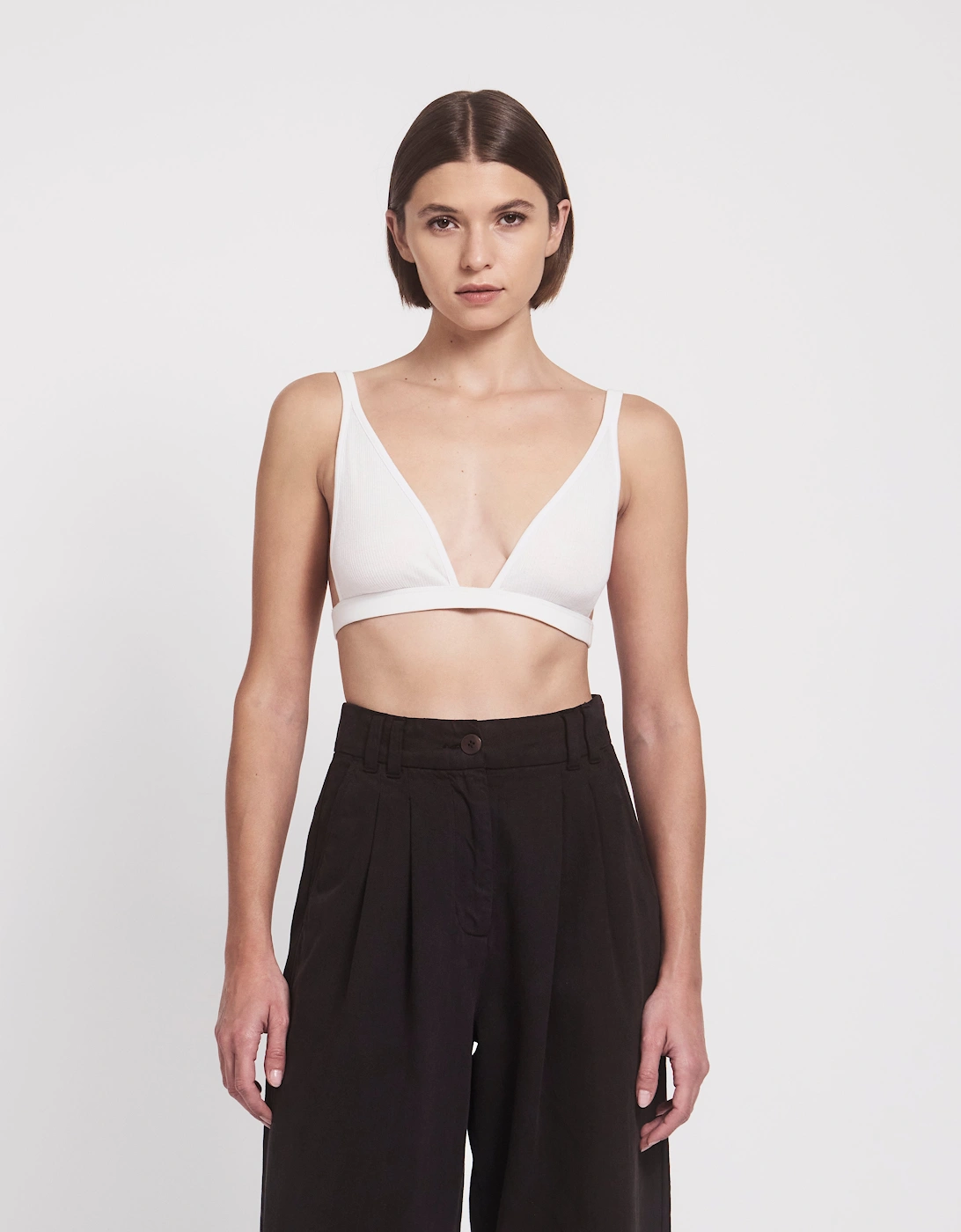 Marilyn Classic Rib Bra in White, 5 of 4