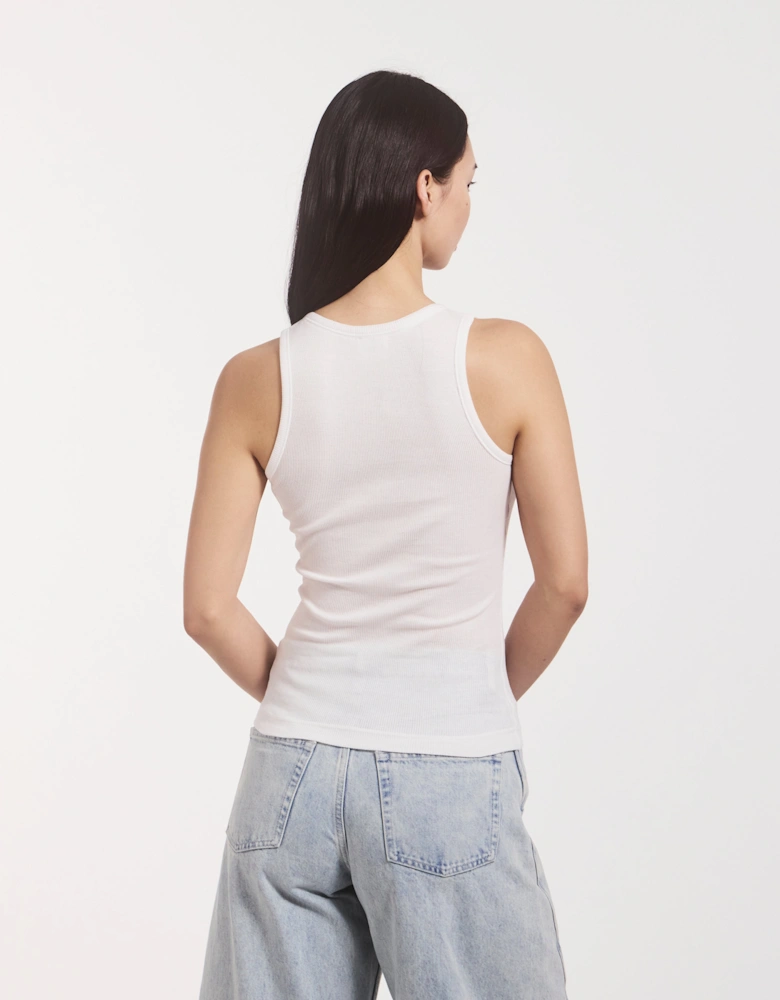 Summer Rib Tank in White