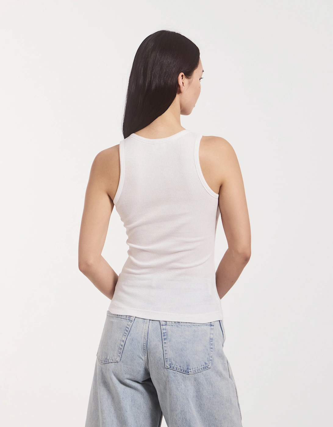 Summer Rib Tank in White