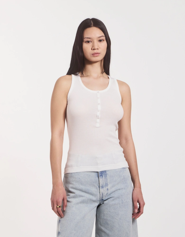 Summer Rib Tank in White