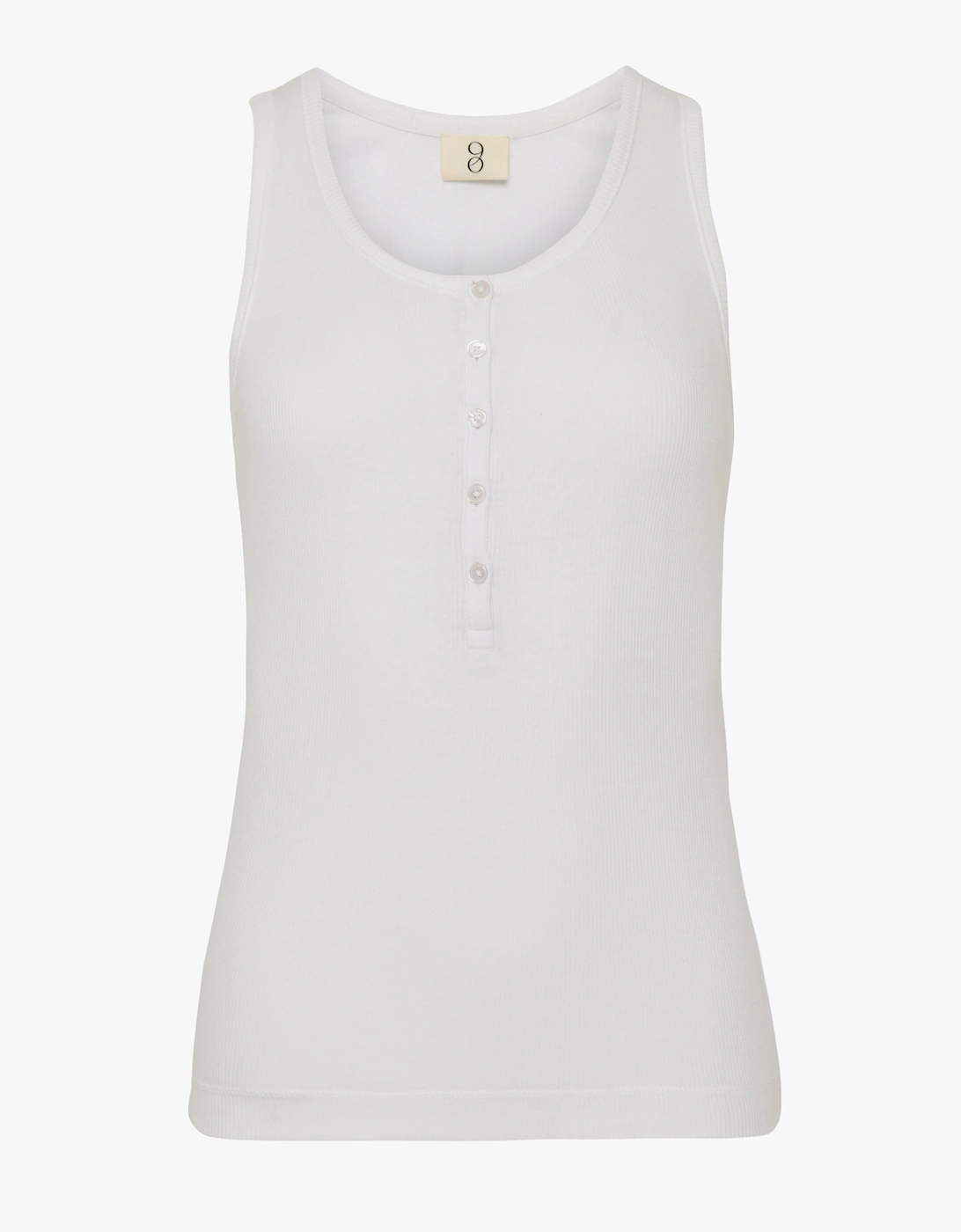 Summer Rib Tank in White, 5 of 4