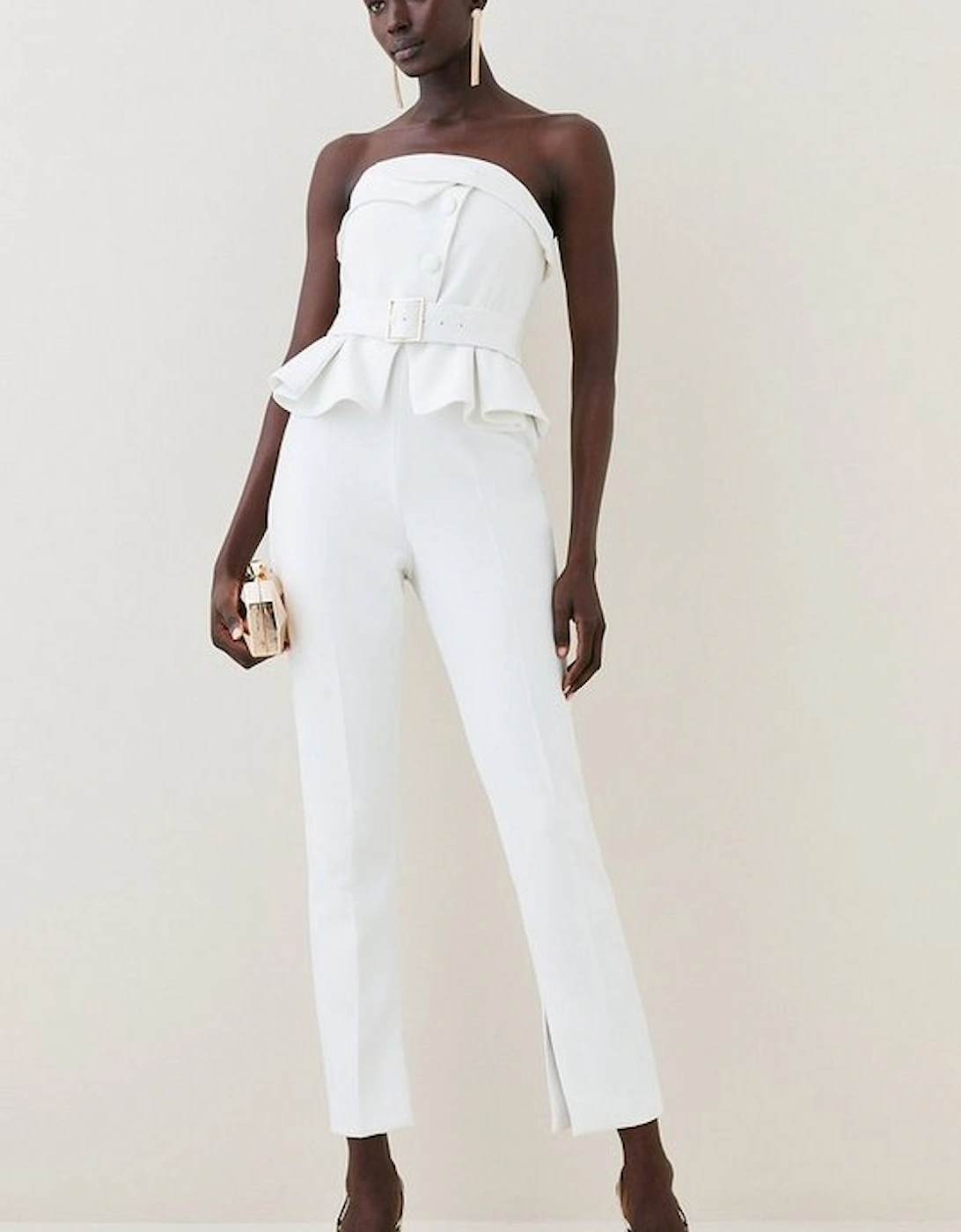 Compact Stretch Peplum Jumpsuit, 5 of 4