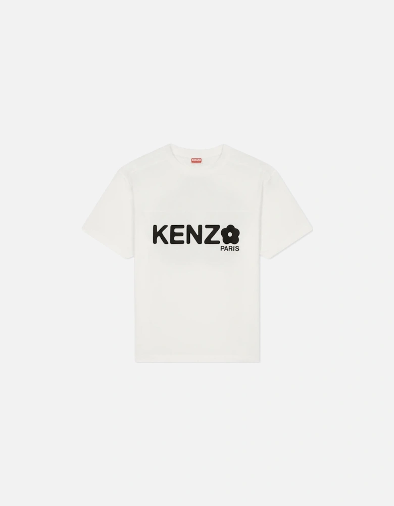 Men's White Oversize Boke Flower 2.0 Logo T-Shirt