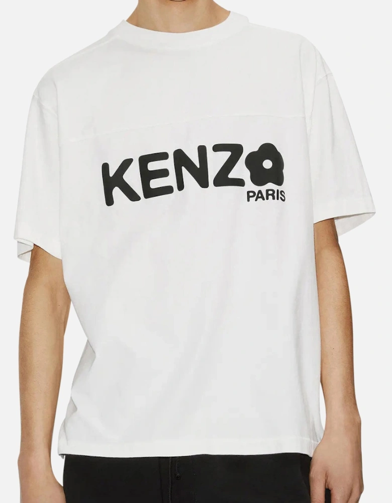 Men's White Oversize Boke Flower 2.0 Logo T-Shirt