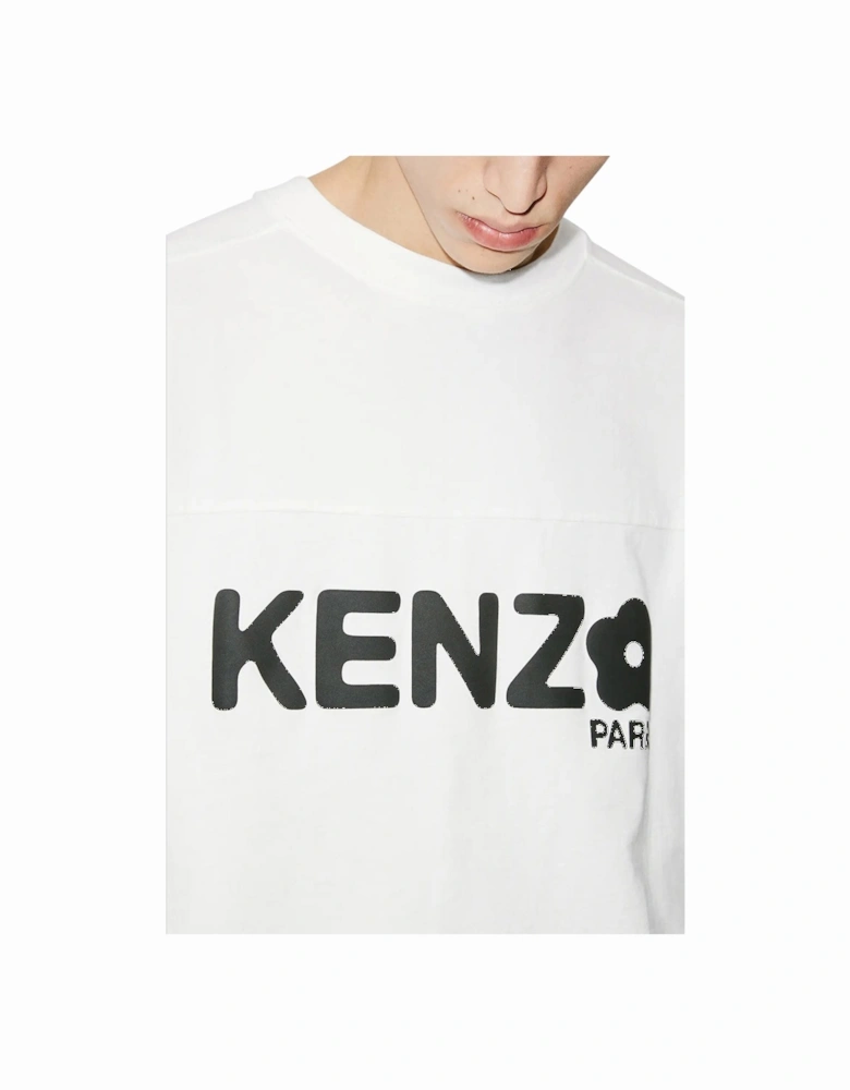 Men's White Oversize Boke Flower 2.0 Logo T-Shirt