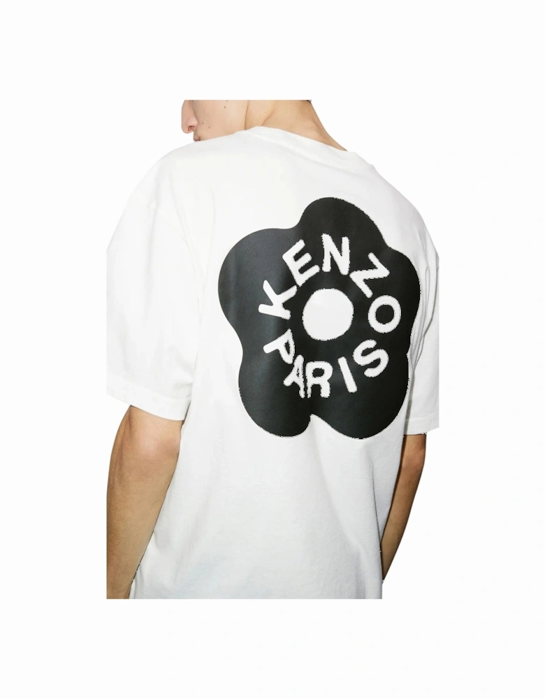 Men's White Oversize Boke Flower 2.0 Logo T-Shirt