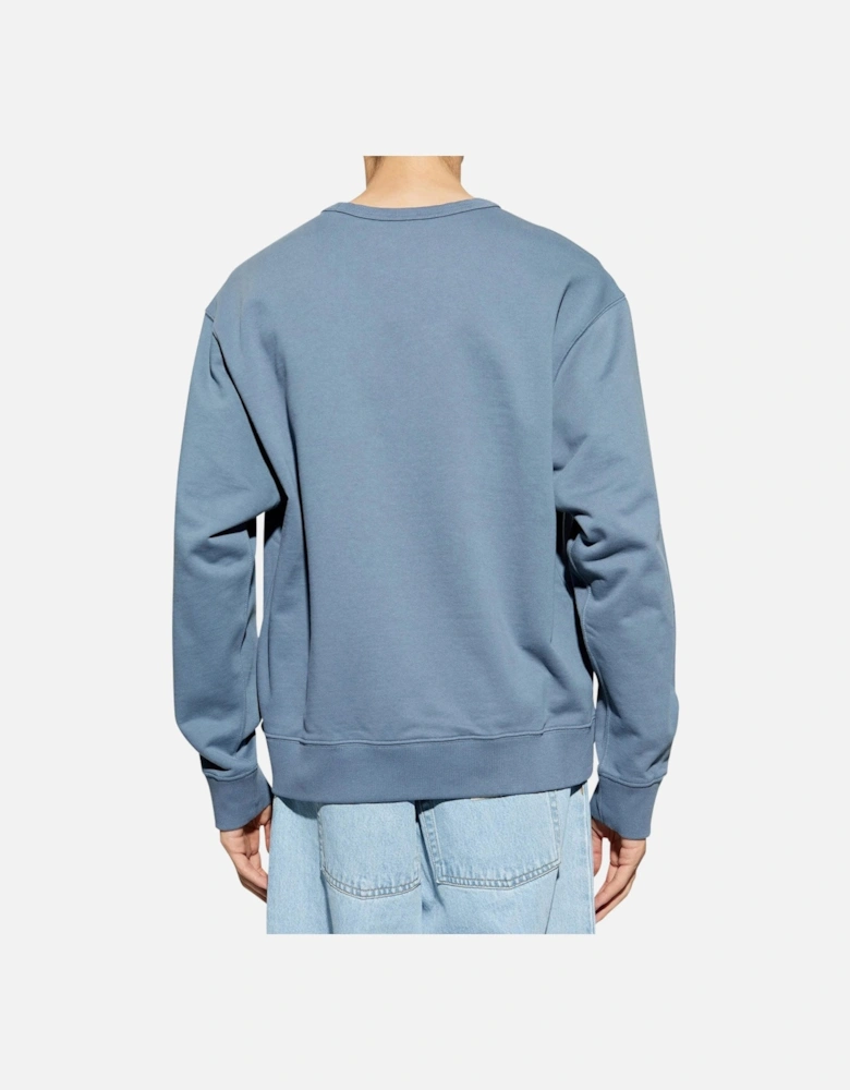 Men's Blue Lucky Tiger Embroidered Sweatshirt