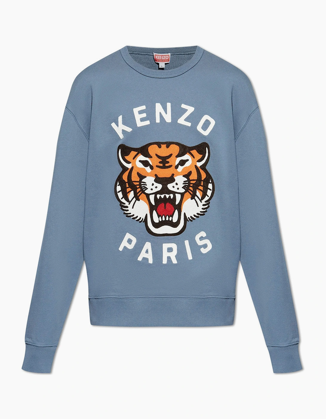 Kenzo Men's Blue Lucky Tiger Embroidered Sweatshirt  38 M