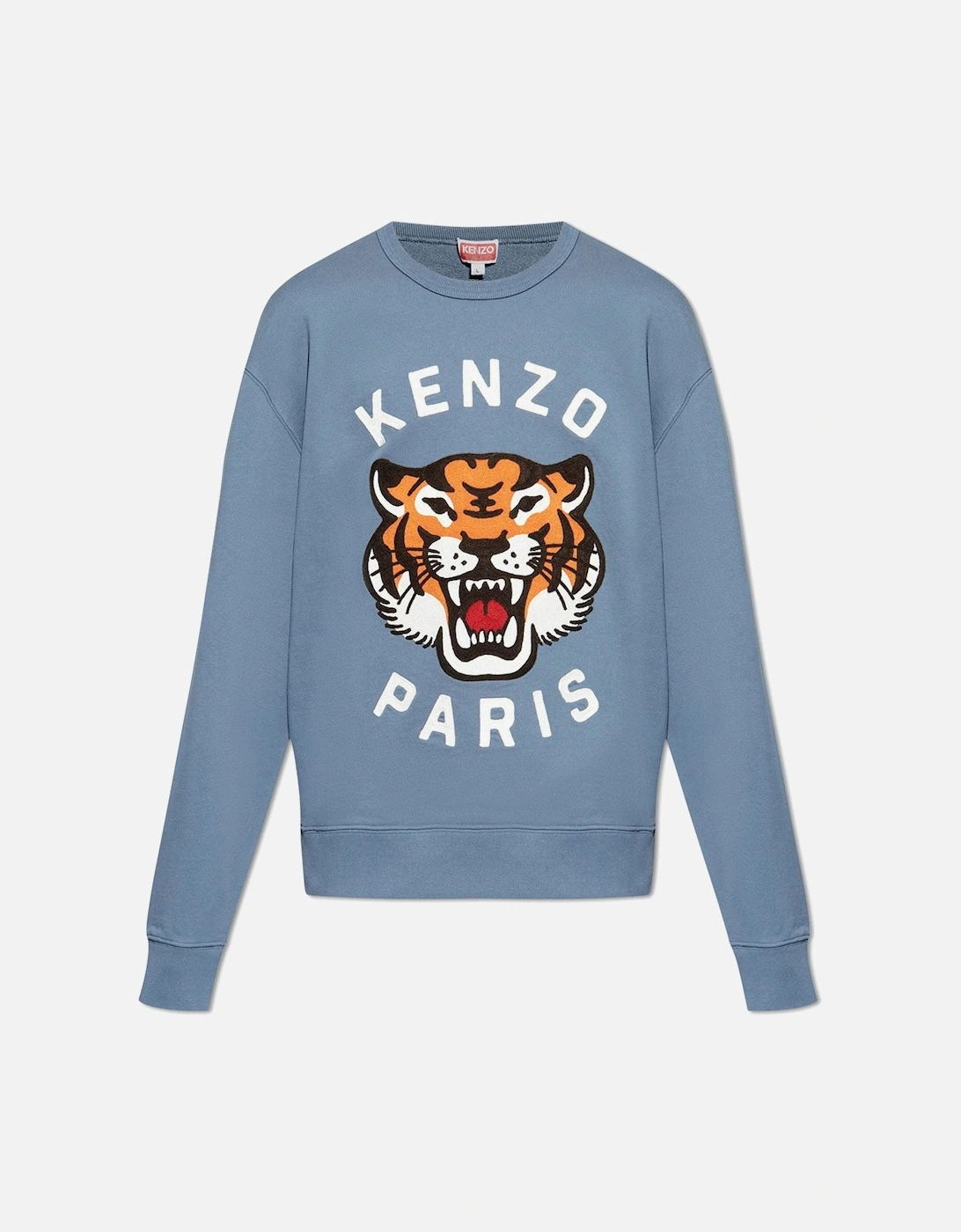 Men's Blue Lucky Tiger Embroidered Sweatshirt, 5 of 4