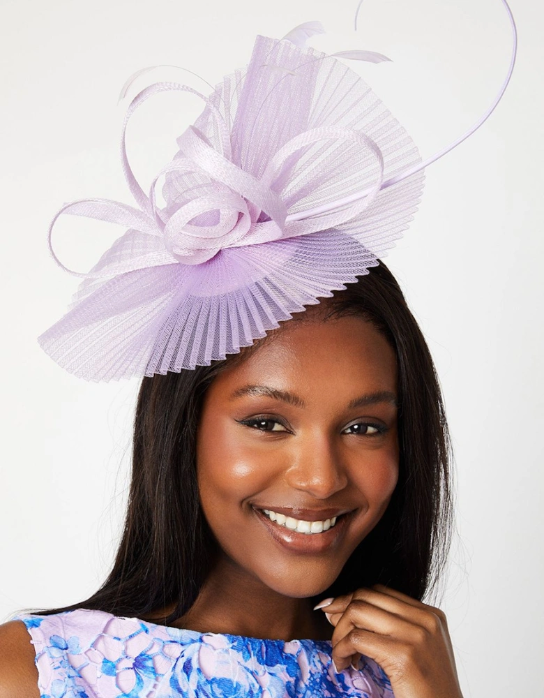 Pleated Mesh And Loop Fascinator