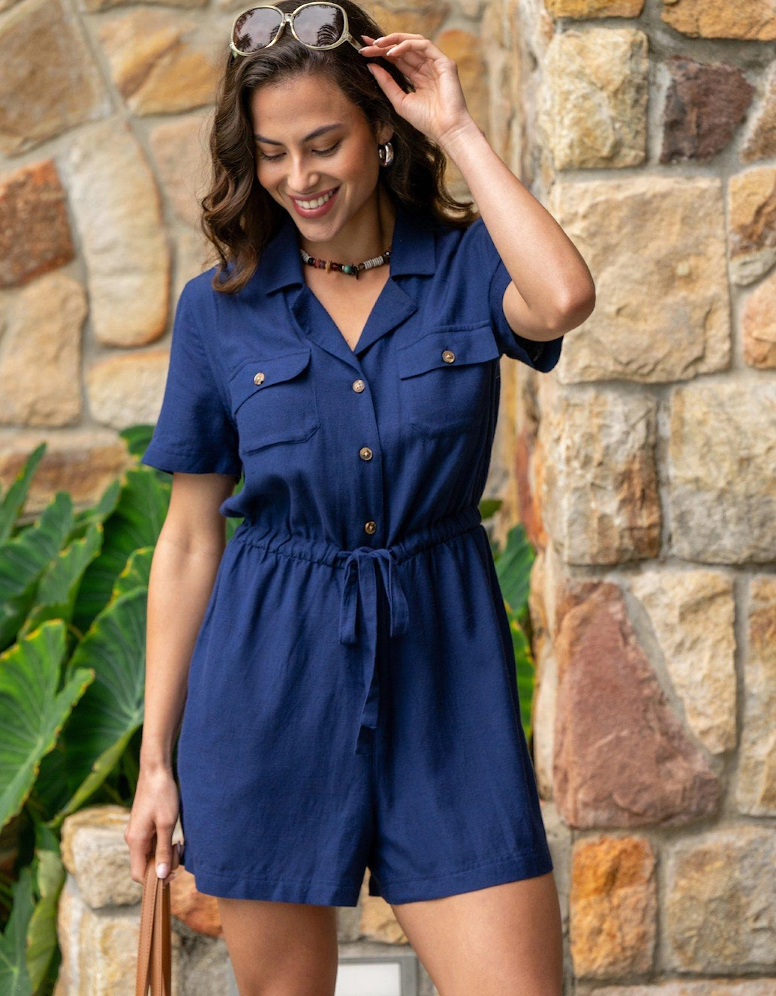 Textured Woven Utility Playsuit, 2 of 1