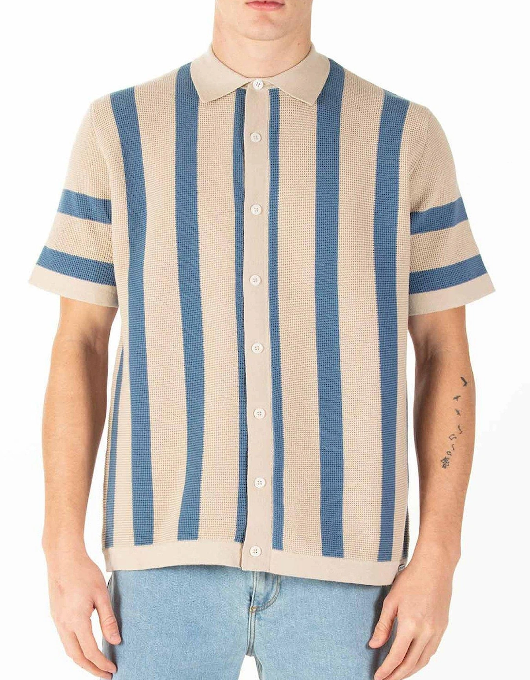 Deck Knitted Short Sleeve Polo Shirt - Brown, 2 of 1