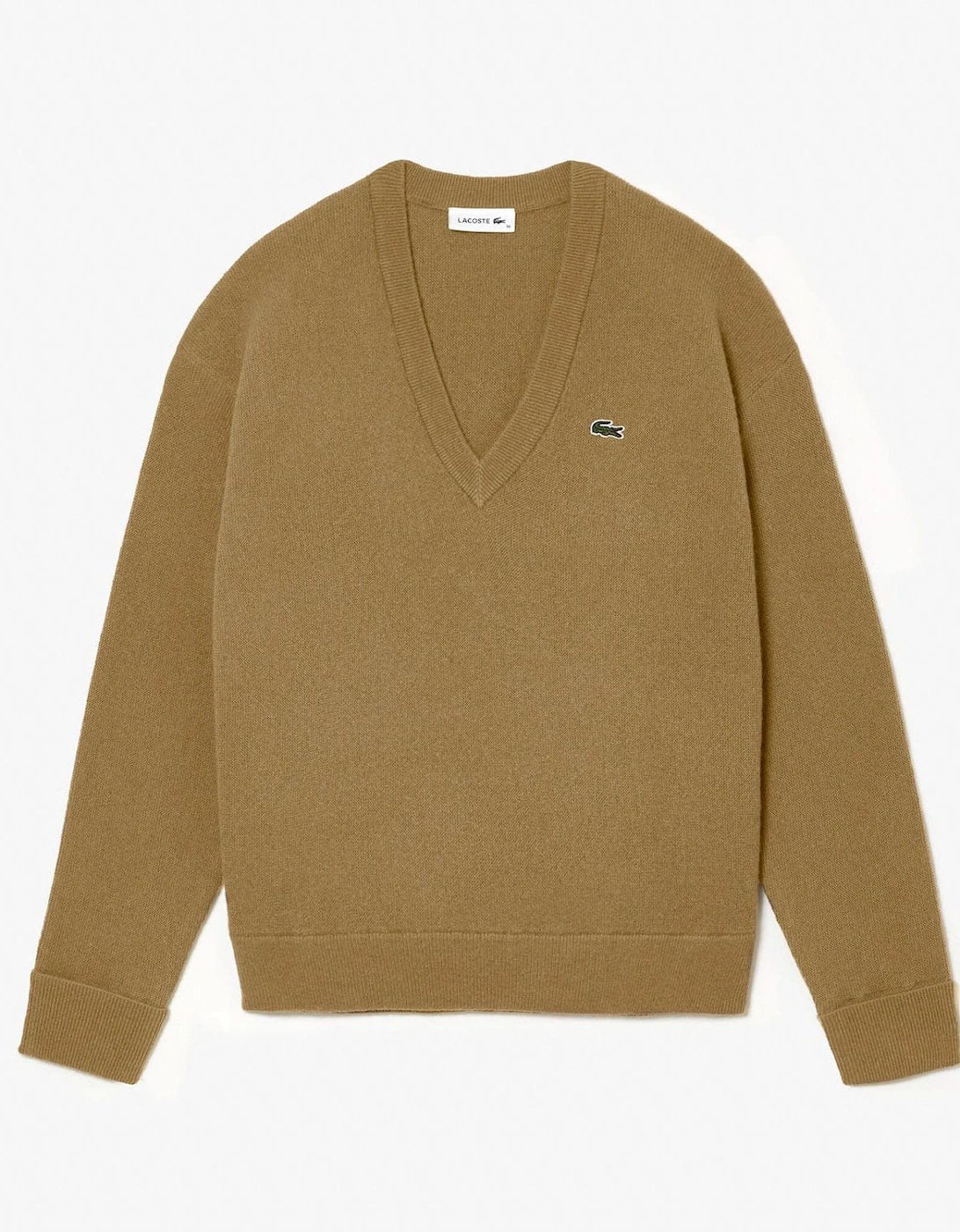 Relaxed Fit Carded Wool Moss Stitch Sweater