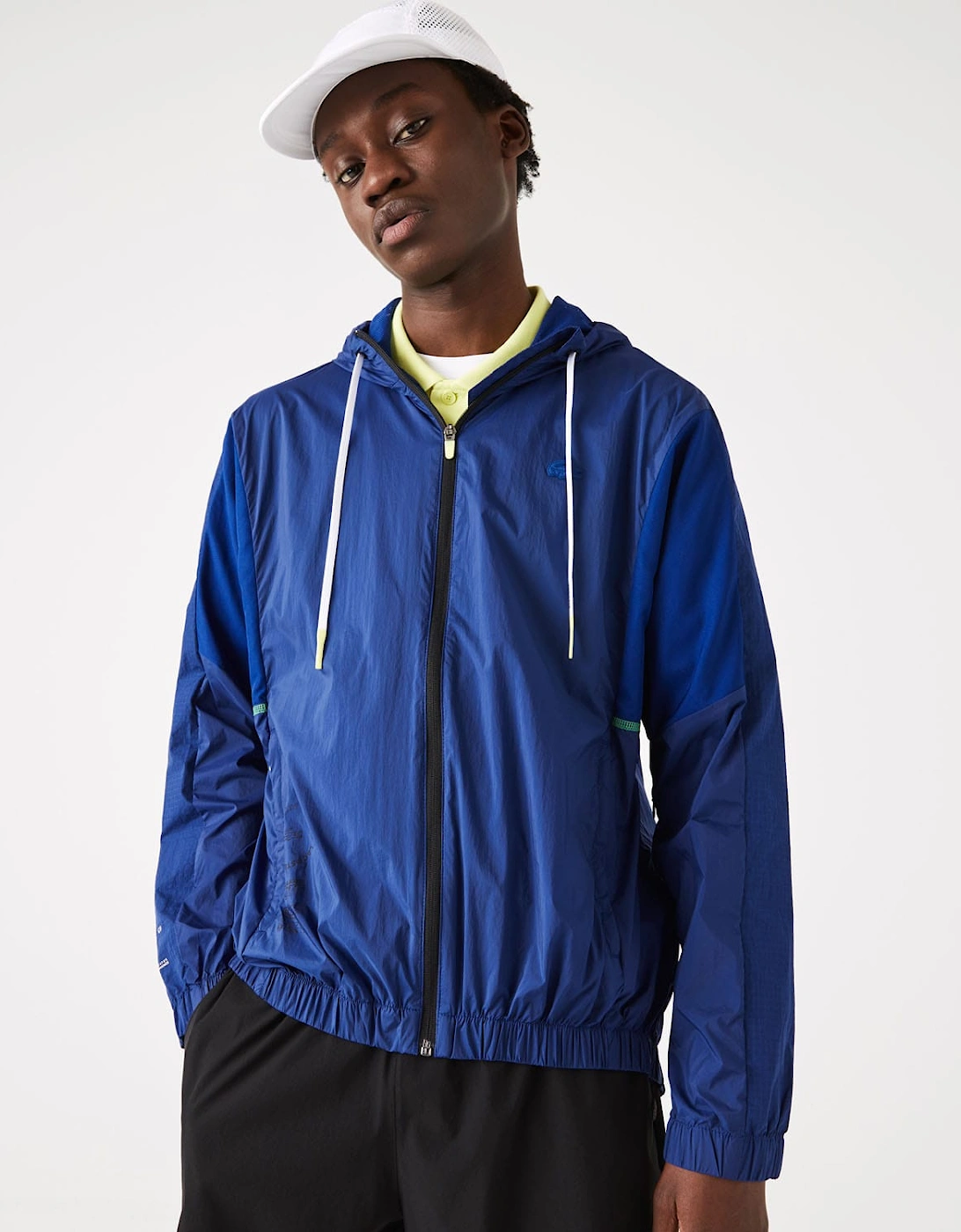 Lacoste Men's Colour-Block Windbreaker Jacket - Blue - Size: Regular/36