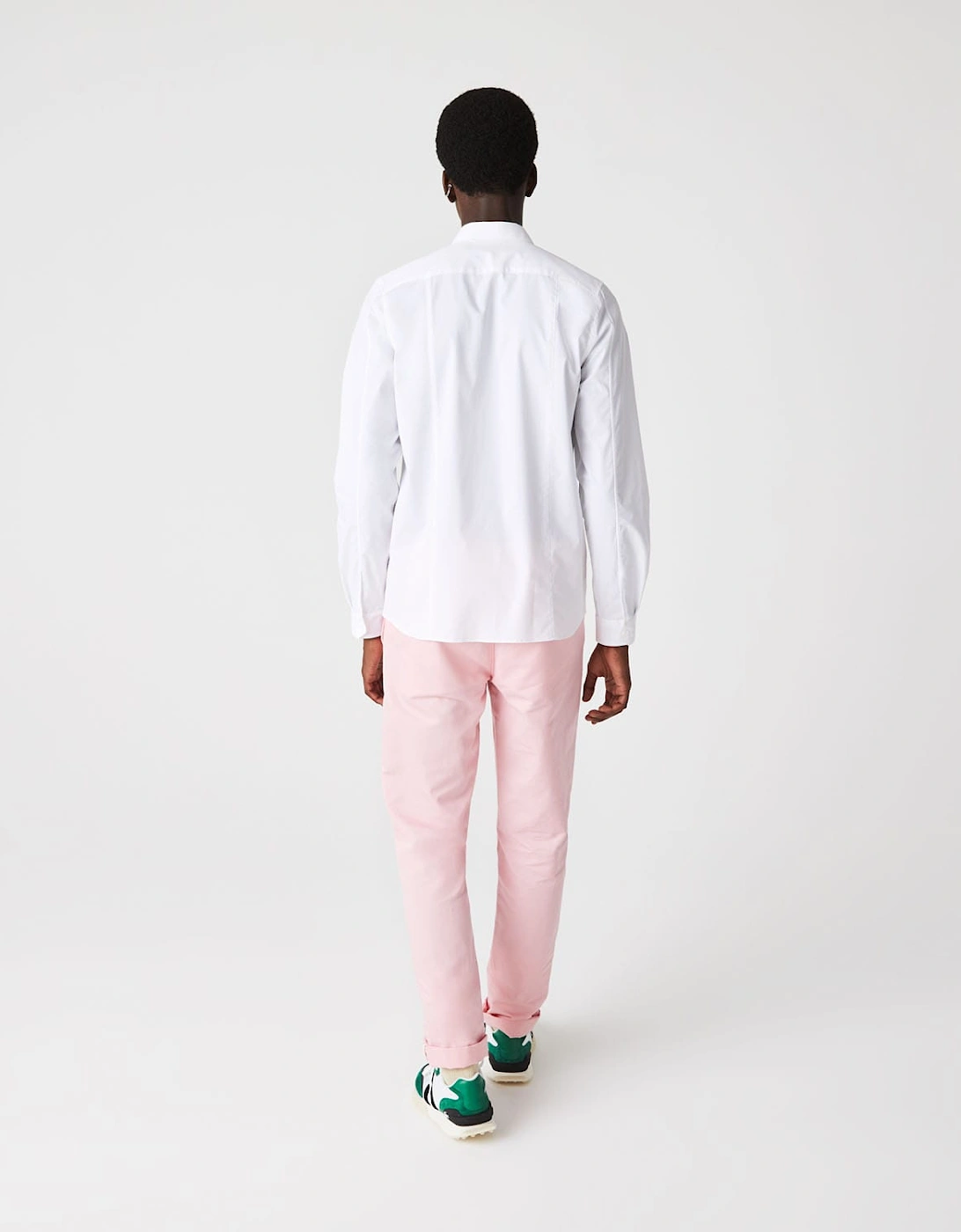 Slim Fit Concealed Placket Poplin Shirt