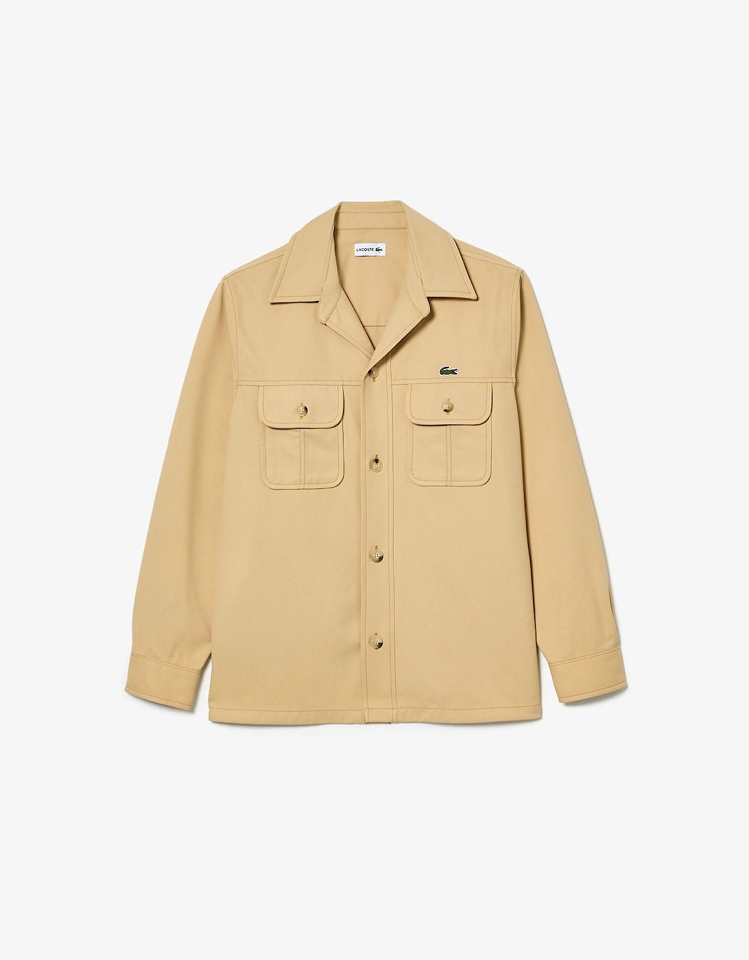 Oversized Cotton Twill Plaid Overshirt