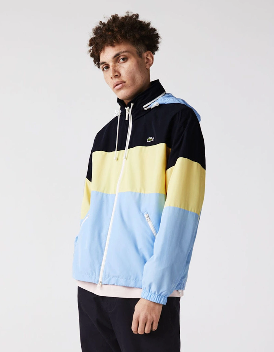Concealed Hood Water-Resistant Colour-Block Jacket, 7 of 6