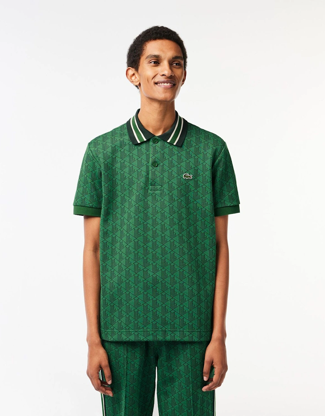 Classic Fit Monogram Jacquard Polo Shirt, 7 of 6