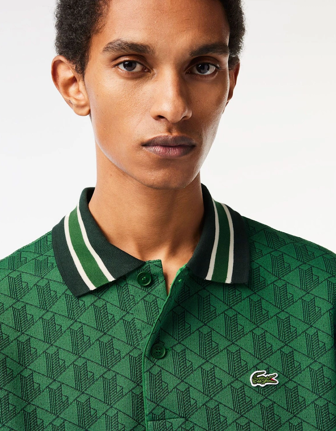 Classic Fit Monogram Jacquard Polo Shirt