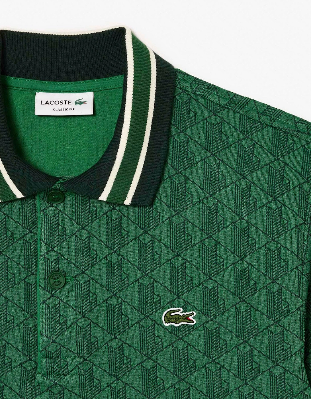 Classic Fit Monogram Jacquard Polo Shirt