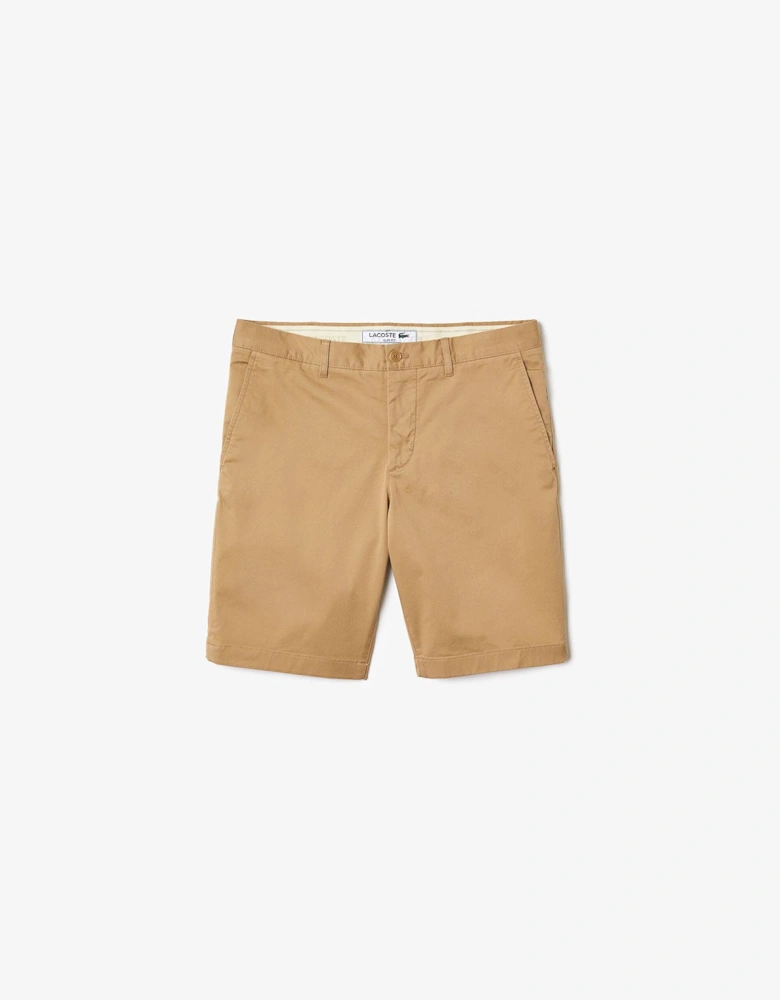 Slim Fit Stretch Cotton Shorts