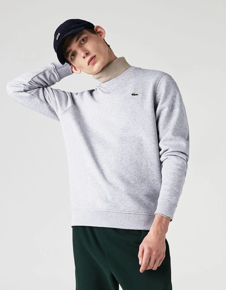 Mens Cotton Blend Fleece Sweatshirt - Mens Sport Cotton Blend Fleece Sweatshirt