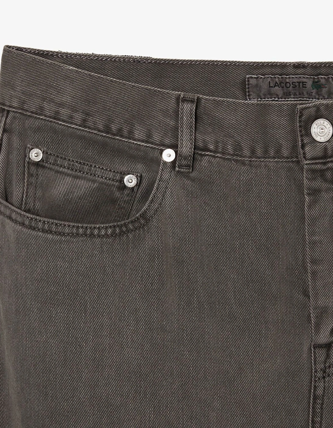 Regular Fit Mineral Dyed Cotton Jeans