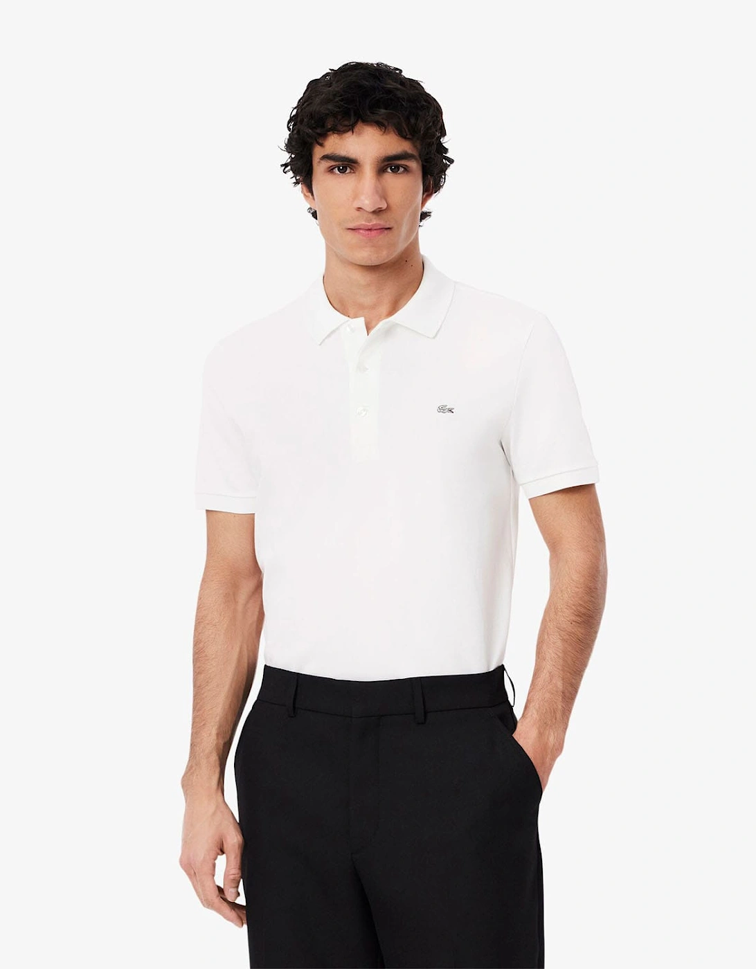 Slim Fit Stretch Mini Piqué Polo Shirt, 7 of 6