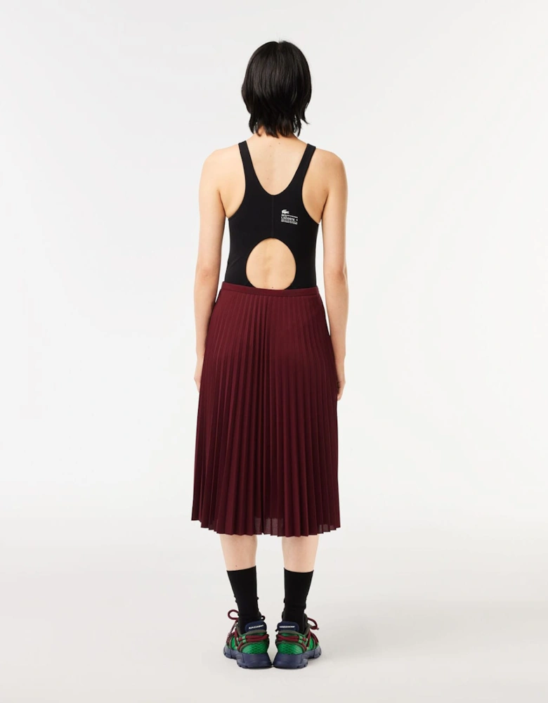Elastic Waist Fluid Pleated Skirt