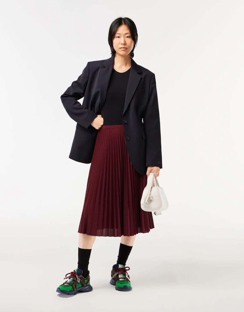 Elastic Waist Fluid Pleated Skirt