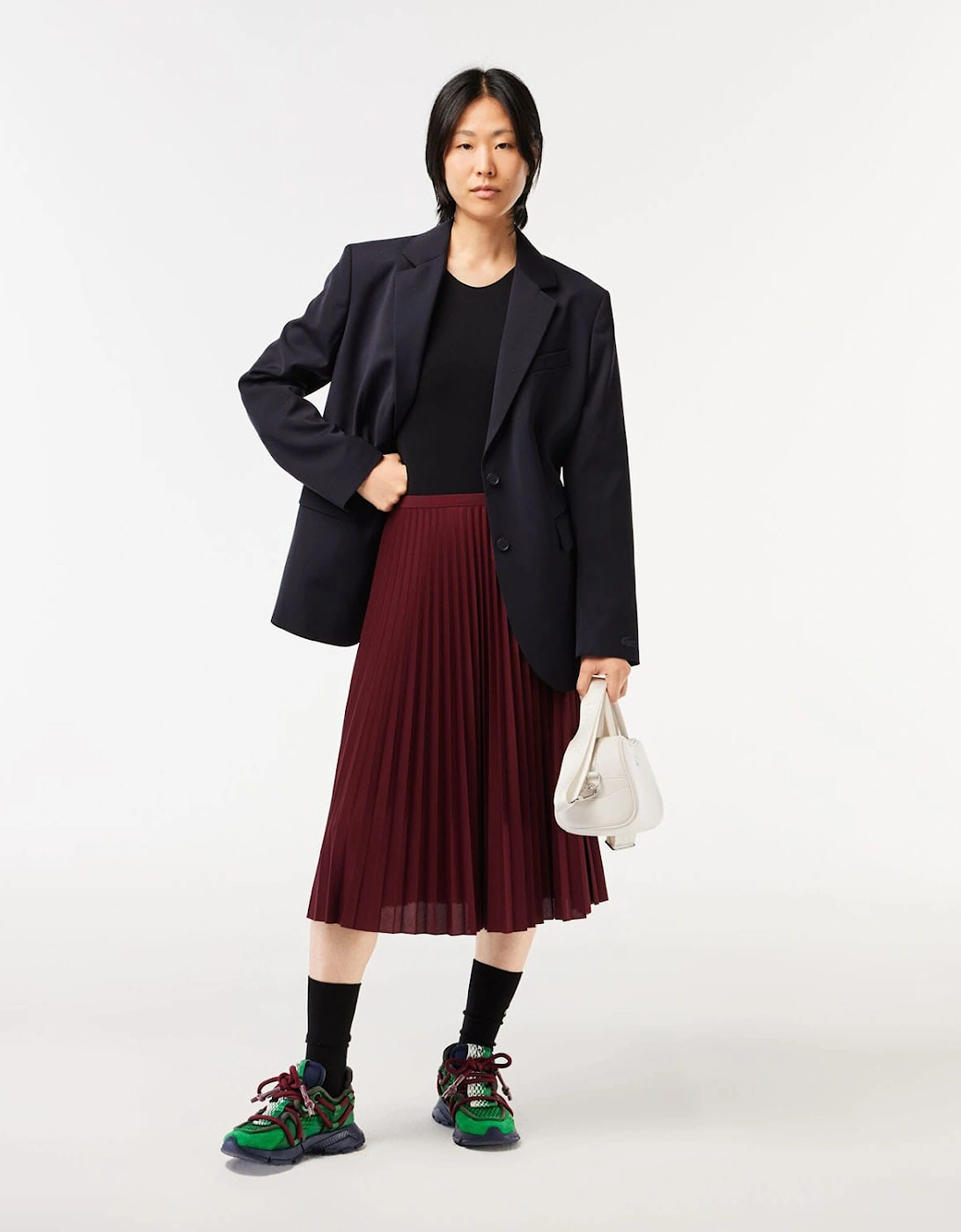 Elastic Waist Fluid Pleated Skirt