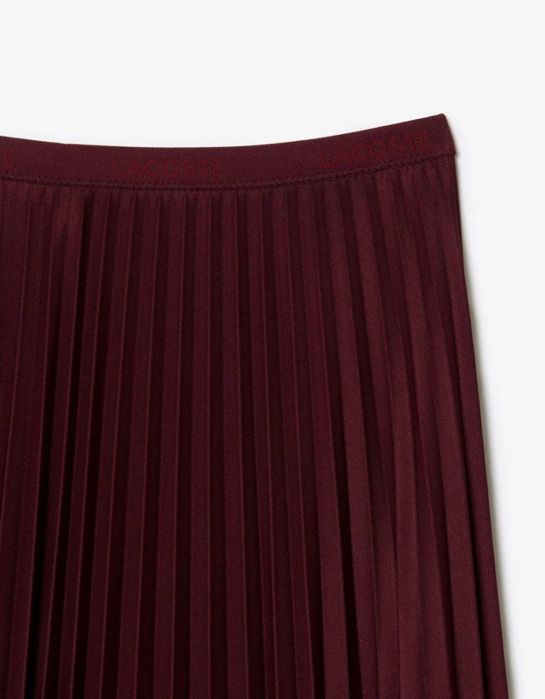 Elastic Waist Fluid Pleated Skirt