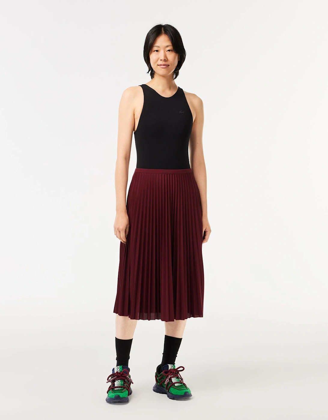 Elastic Waist Fluid Pleated Skirt