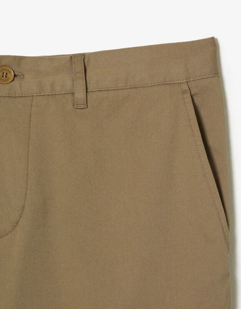 Slim Fit Stretch Cotton Shorts