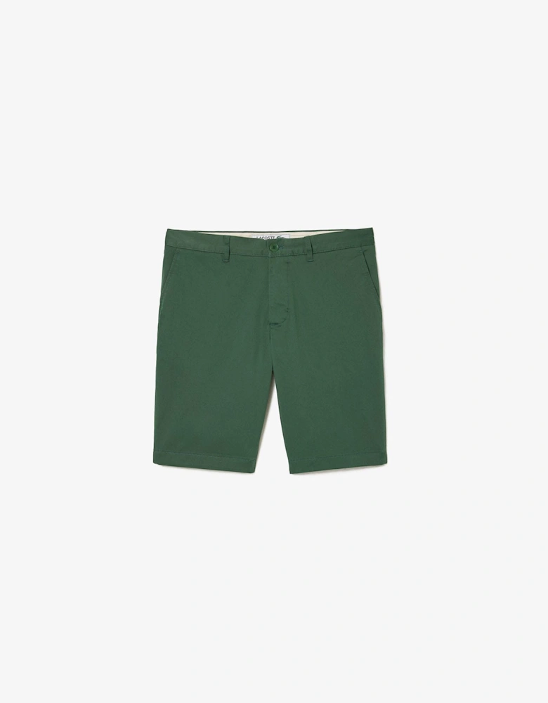 Slim Fit Stretch Cotton Shorts