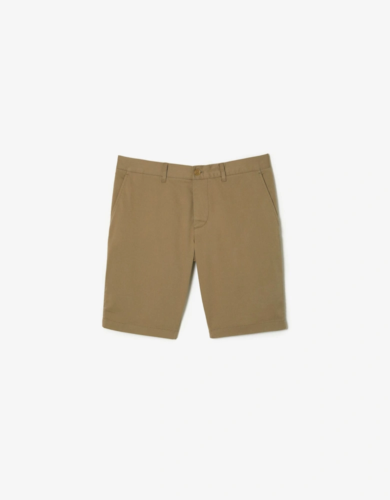 Slim Fit Stretch Cotton Shorts