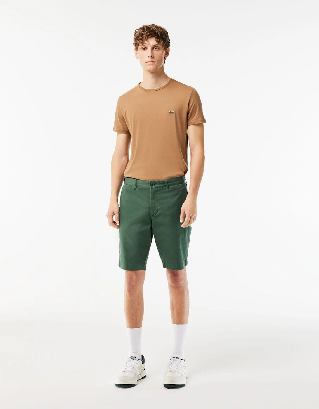 Slim Fit Stretch Cotton Shorts