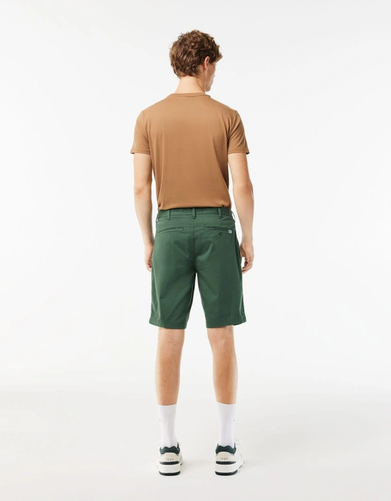 Slim Fit Stretch Cotton Shorts