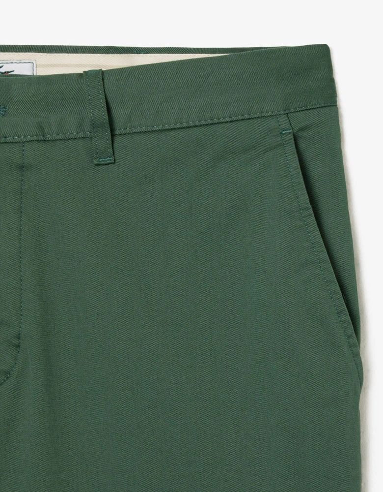 Slim Fit Stretch Cotton Shorts